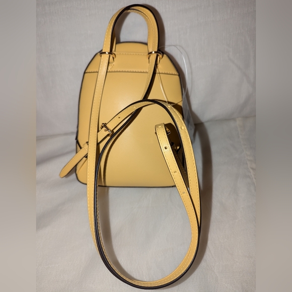 Michael Kors Jaycee Extra-Small Ombré Logo Convertible Backpack Yellow NWT - Picture 6 of 10